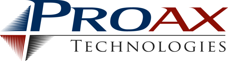 Proax Technologies logo big blue and red png